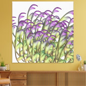 Toile Feuilles Vertes Violettes (Insitu(Salon))