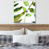 Toile Feuilles verts botaniques minimaux simples simplis (Insitu(Chambre))
