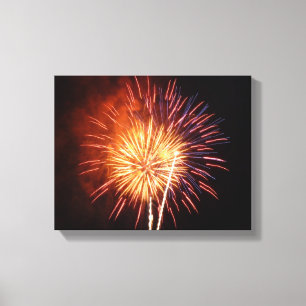 Toile Feux d'artifice Rouges, Blancs et Bleus I Patrioti