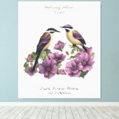 Toile Février Mois de naissance Fleur personnalisée Anni (Insitu (Plancher de Bois))