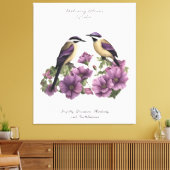 Toile Février Mois de naissance Fleur personnalisée Anni (Insitu(Salon))