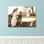 Toile Fiançailles personnalisable 3 Mariage photo Signal (Insitu (Plancher de Bois))