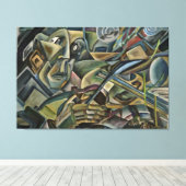 Toile Fiddler, peinture à l'huile cubiste (Insitu (Plancher de Bois))