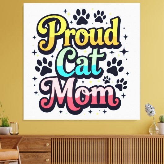 Toile Fier maman de chat (Insitu(Salon))