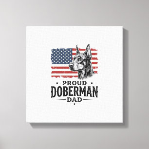 Toile Fier papa Doberman Drapeau vintage vecteur concept