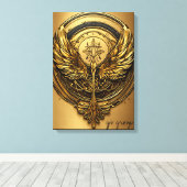 Toile "Fierce Eagle Spirit - Bold & Majestic T-Shirt Des (Insitu (Plancher de Bois))