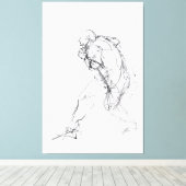 Toile Figure Abstraite dans l'esquisse de mouvement - (Insitu (Plancher de Bois))