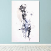 Toile Figure féminine Abstraite - (Insitu (Plancher de Bois))