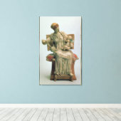 Toile Figurine d'Aphrodite jouant avec Eros (Insitu (Plancher de Bois))