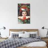 Toile Fille à Santa Hat dans Bell (Insitu(Chambre))