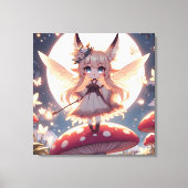 Toile Fille Anime Pixie Hippie Lune Fée (Recto)