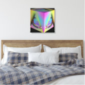 Toile Fille assise dans un cube pyramidal (Insitu(Chambre))