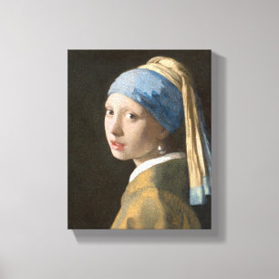 Toile Fille au collier de perles - Johannes Vermeer Art