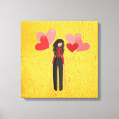 Toile Fille avec ballons géant (Recto)