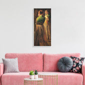 Toile Fille avec châle vert (par Joseph DeCamp) (Insitu(Salon))