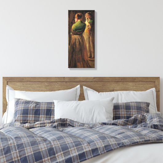 Toile Fille avec châle vert (par Joseph DeCamp) (Insitu(Chambre))