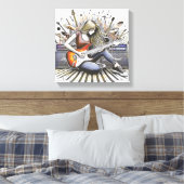 Toile Fille avec des vibes musicales (Insitu(Chambre))
