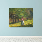 Toile Fille avec Hay Rake (Insitu (Plancher de Bois))