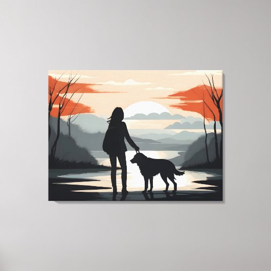Toile Fille avec le chien (Recto)