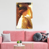 Toile Fille avec un panier de fruits (par Frederic Leigh (Insitu(Salon))