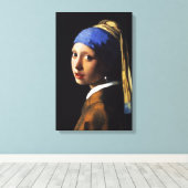 Toile Fille avec un papier peint à perle (Insitu (Plancher de Bois))