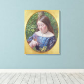 Toile Fille avec un papillon (Insitu (Plancher de Bois))