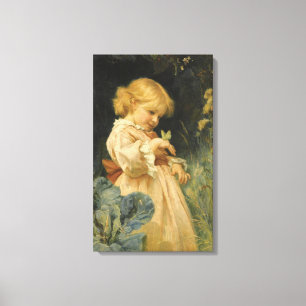 Toile Fille avec un papillon jaune (par Frederick Morgan