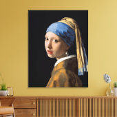 Toile Fille avec une boucle d'oreille de perle (Insitu(Salon))