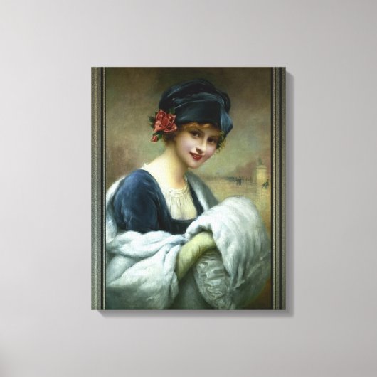Toile Fille avec une bouffée de fourrure par Francois Ma (Recto)