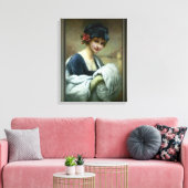 Toile Fille avec une bouffée de fourrure par Francois Ma (Insitu(Salon))