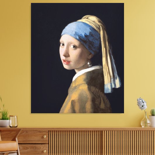 Toile Fille avec une oreille perle (Insitu(Salon))