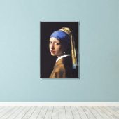 Toile Fille avec une oreille perle - Johannes Vermeer (Insitu (Plancher de Bois))