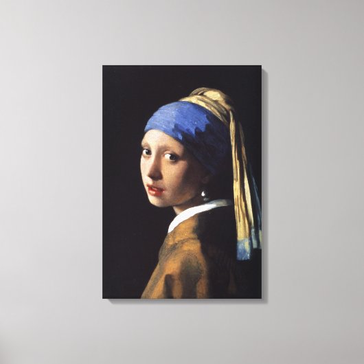 Toile Fille avec une oreille perle - Johannes Vermeer (Recto)