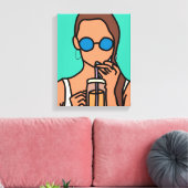 Toile Fille bubble thé ado moderne (Insitu(Salon))