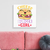 Toile Fille Cheeseburger, Femmes Hamburger et Cheeseburg (Insitu(Salon))