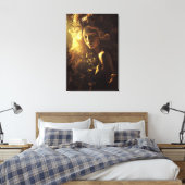 Toile Fille Cocon de Feuille d'Automne Lueur Dorée (Insitu(Chambre))
