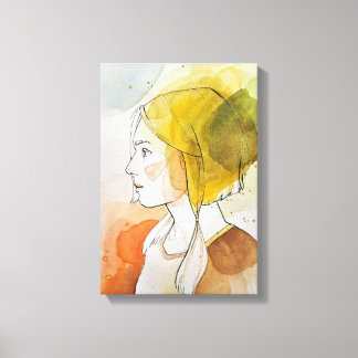 Toile Fille d'art | Zazzle_Growshop.