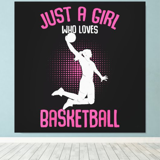 Toile Fille de basket-ball (Insitu (Plancher de Bois))