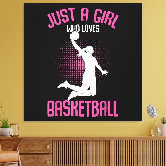 Toile Fille de basket-ball (Insitu(Salon))