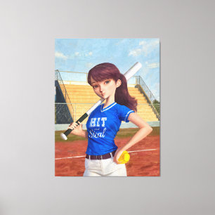 Toile Fille de softball