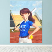 Toile Fille de softball (Insitu (Plancher de Bois))