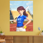 Toile Fille de softball (Insitu(Salon))