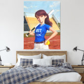 Toile Fille de softball (Insitu(Chambre))