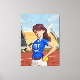 Toile Fille de softball