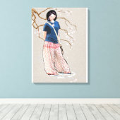 Toile fille des fleurs de cerisier version claire (Insitu (Plancher de Bois))