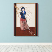 Toile fille des fleurs de cerisier version marron (Insitu (Plancher de Bois))