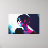 Toile Fille Elegant Mode Cyberpunk esthétique Neon Art (Recto)