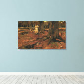 Toile Fille en blanc dans les bois, Vincent van Gogh (Insitu (Plancher de Bois))