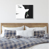 Toile Fille en perle oreille mode illustration art (Insitu(Chambre))