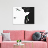 Toile Fille en perle oreille mode illustration art (Insitu(Salon))